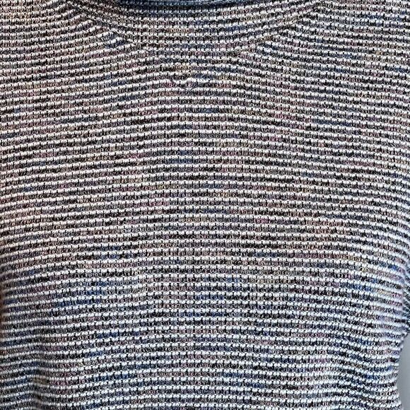Madewell Mockneck Crop Glittery Stripe Sweater Womens S - Picture 3 of 9